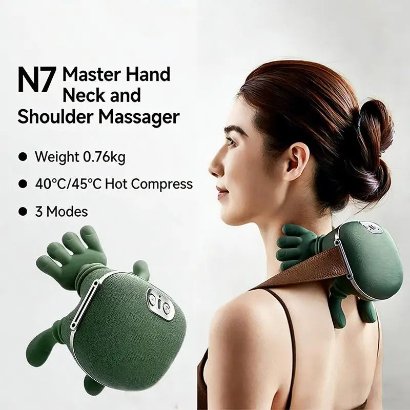 Bionic Finger Portable Neck Shoulder Massager Cordless Trapezius Muscle Relaxer for Post-workout Pain Relief Roselle Wellness