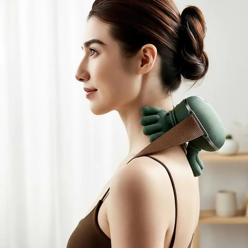 Bionic Finger Portable Neck Shoulder Massager Cordless Trapezius Muscle Relaxer for Post-workout Pain Relief Roselle Wellness