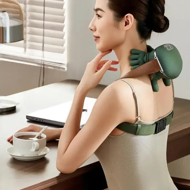 Bionic Finger Portable Neck Shoulder Massager Cordless Trapezius Muscle Relaxer for Post-workout Pain Relief Roselle Wellness