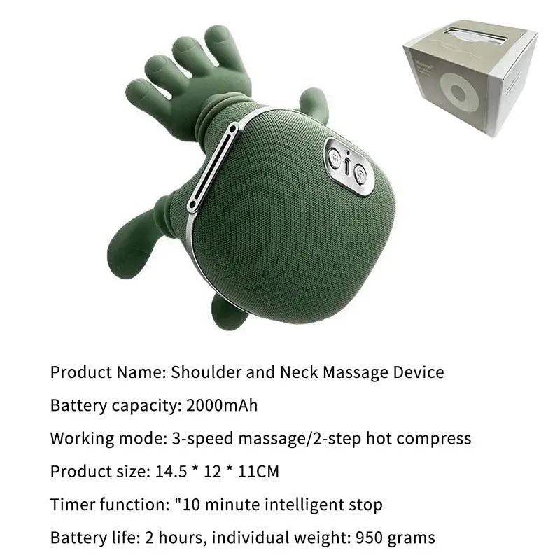 Bionic Finger Portable Neck Shoulder Massager Cordless Trapezius Muscle Relaxer for Post-workout Pain Relief Roselle Wellness