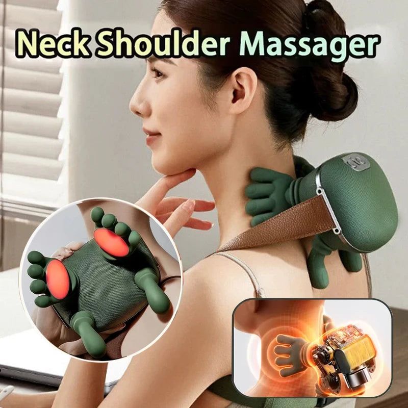 2026 Bionic Neck Shoulder Massager N7 Kneading Massager Shawl 3-Level Modes Neck Cervical Waist Leg Body Muscles Massage Pillow Roselle Wellness