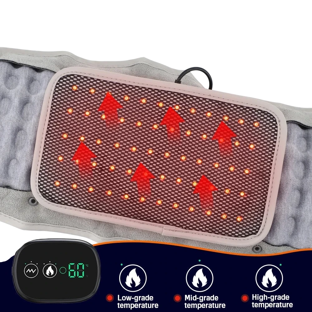Inflatable Decompression Belt with Rechargeable Battery Inflatable Lumbar Traction Device Heating Waist Massage Back Pain Relief