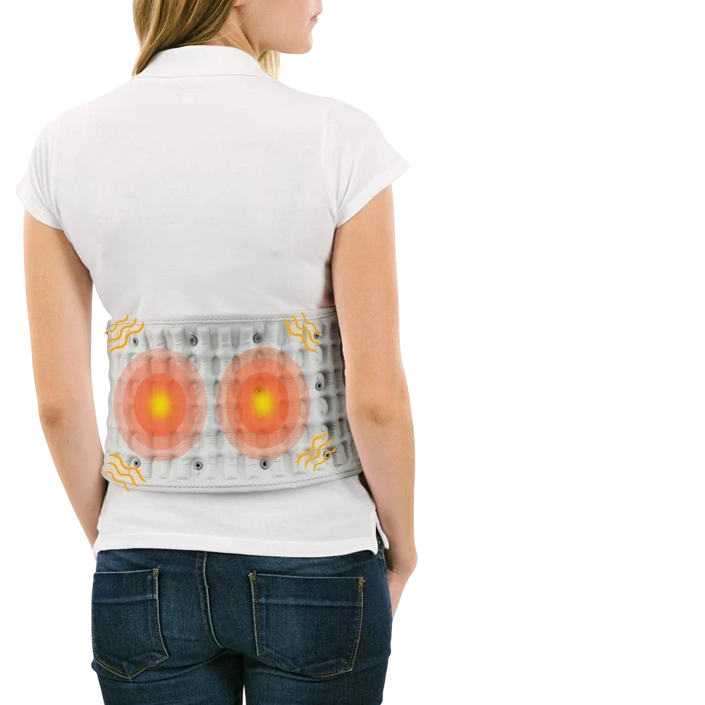 Inflatable Decompression Belt with Rechargeable Battery Inflatable Lumbar Traction Device Heating Waist Massage Back Pain Relief
