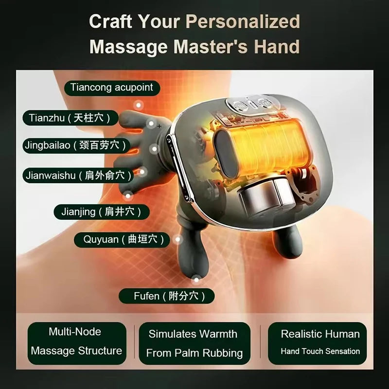 2026 Bionic Neck Shoulder Massager N7 Kneading Massager Shawl 3-Level Modes Neck Cervical Waist Leg Body Muscles Massage Pillow Roselle Wellness