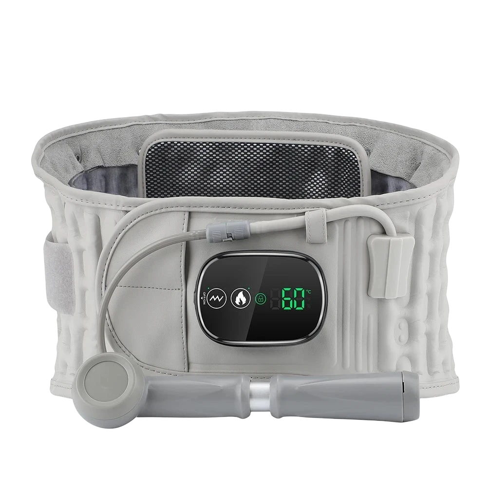 Inflatable Decompression Belt with Rechargeable Battery Inflatable Lumbar Traction Device Heating Waist Massage Back Pain Relief