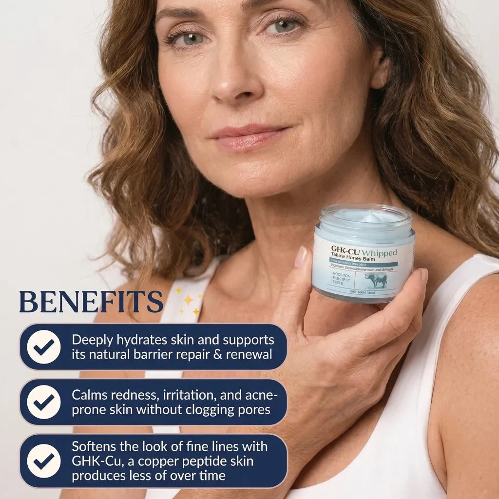 GHK-Cu Whipped Tallow & Manuka Honey Balm Roselle Wellness