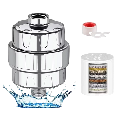 Roselle Wellness 15-stage chrome shower filter with internal multi-layer filtration cartridge for cleaner water